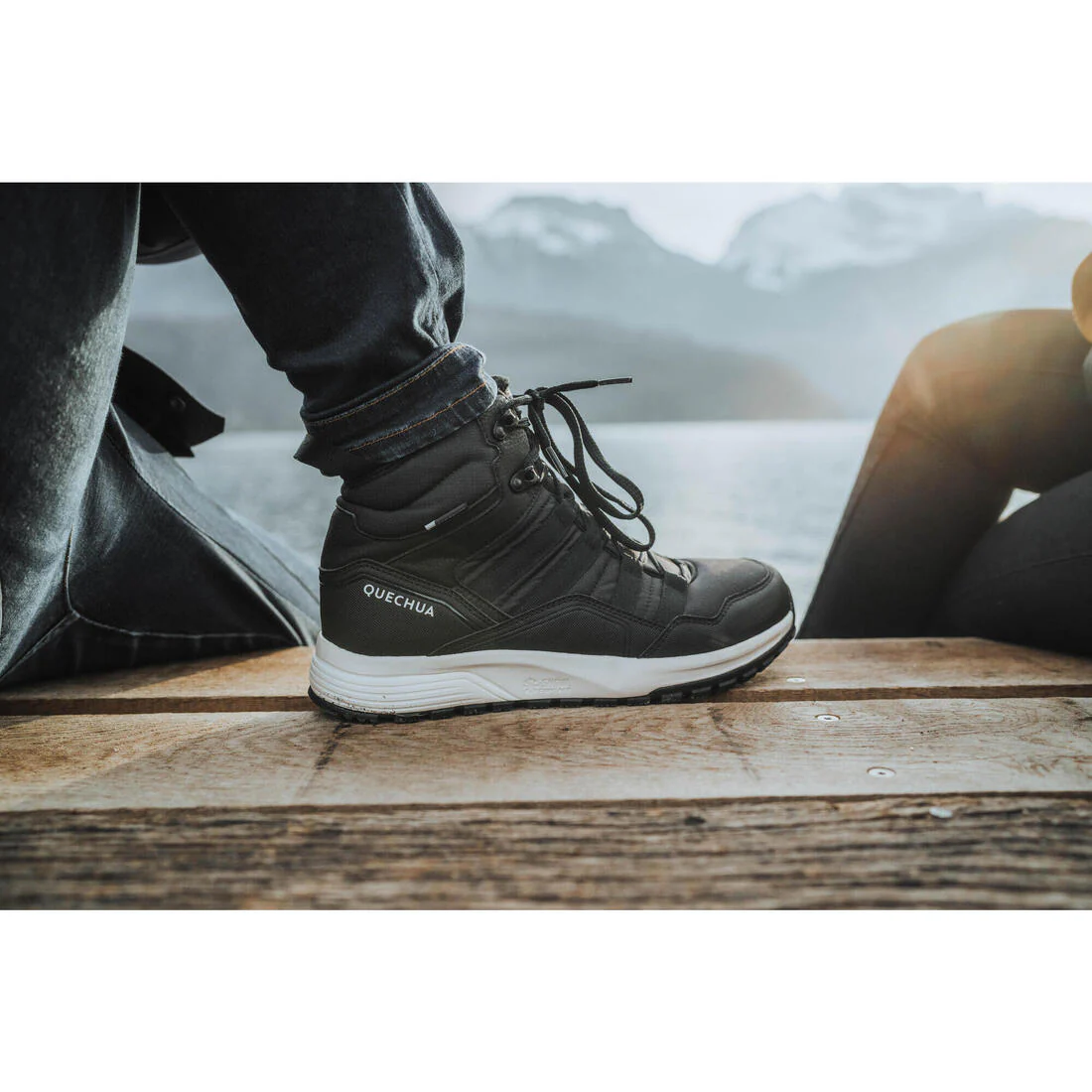 Botas de senderismo impermeables y cálidas cafés para hombre NH500 Mid - Image 24