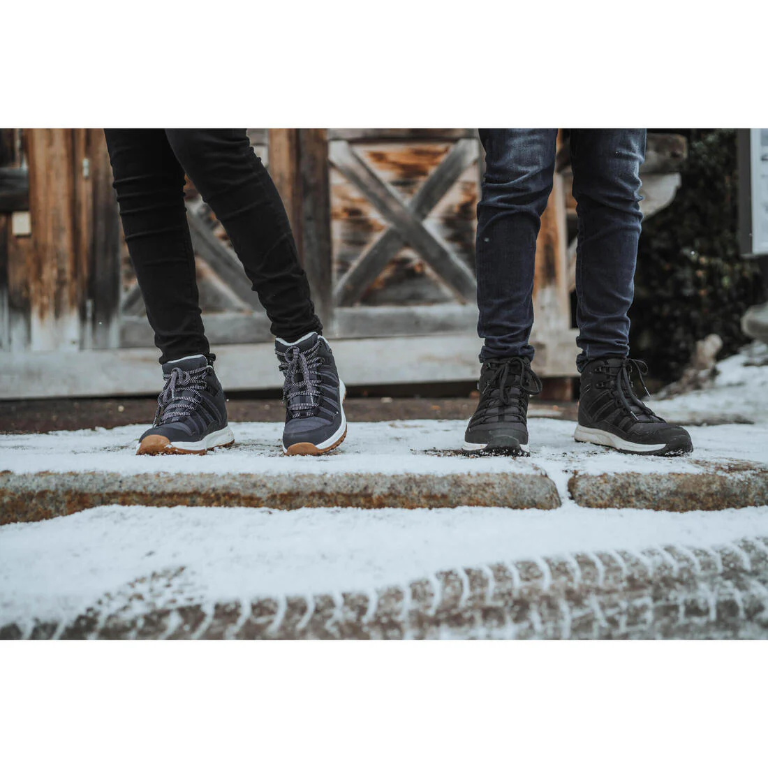 Botas de senderismo impermeables y cálidas cafés para hombre NH500 Mid - Image 25