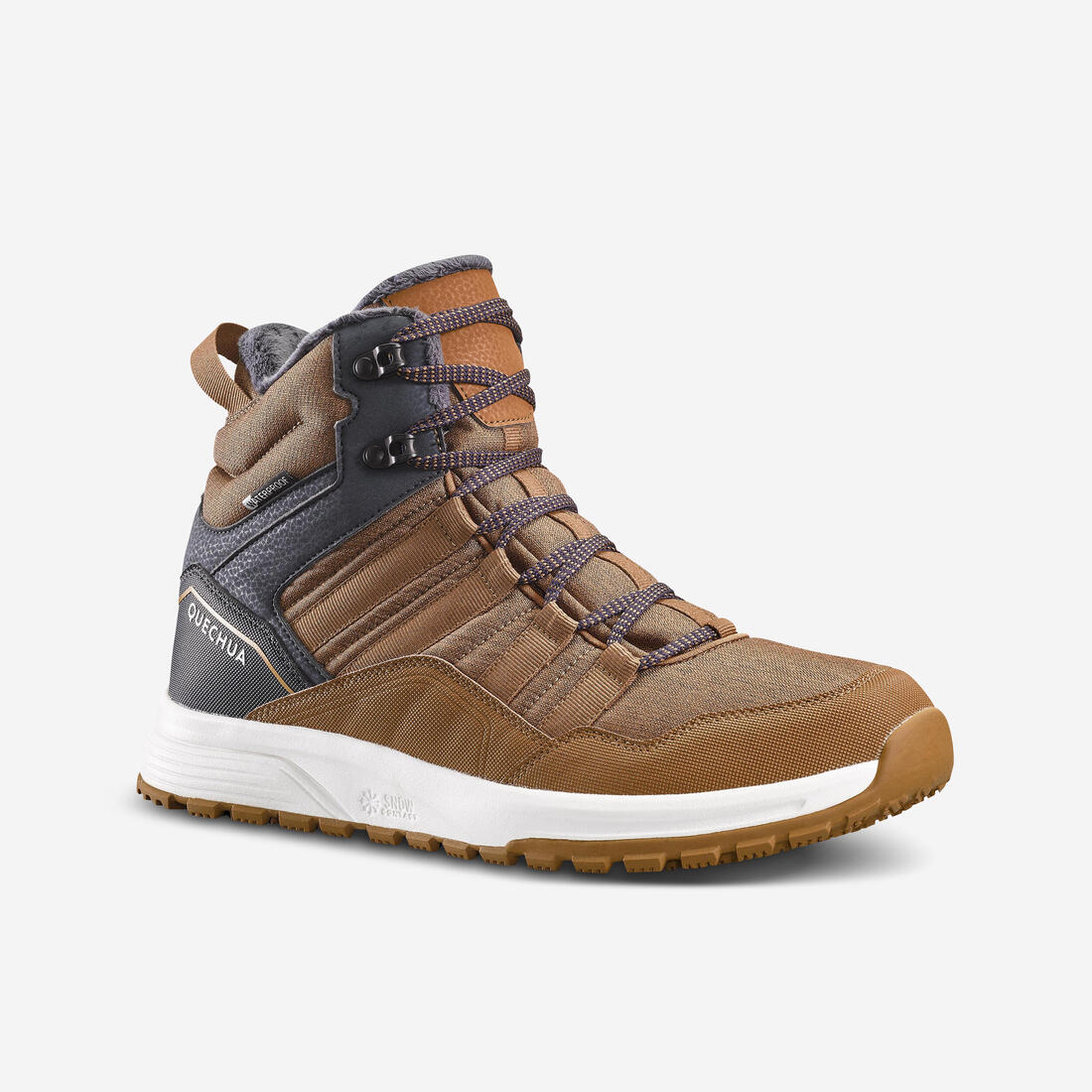 Botas de senderismo impermeables y cálidas cafés para hombre NH500 Mid - Image 3