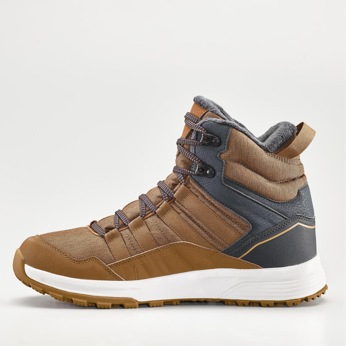 Botas de senderismo impermeables y cálidas cafés para hombre NH500 Mid - Image 9