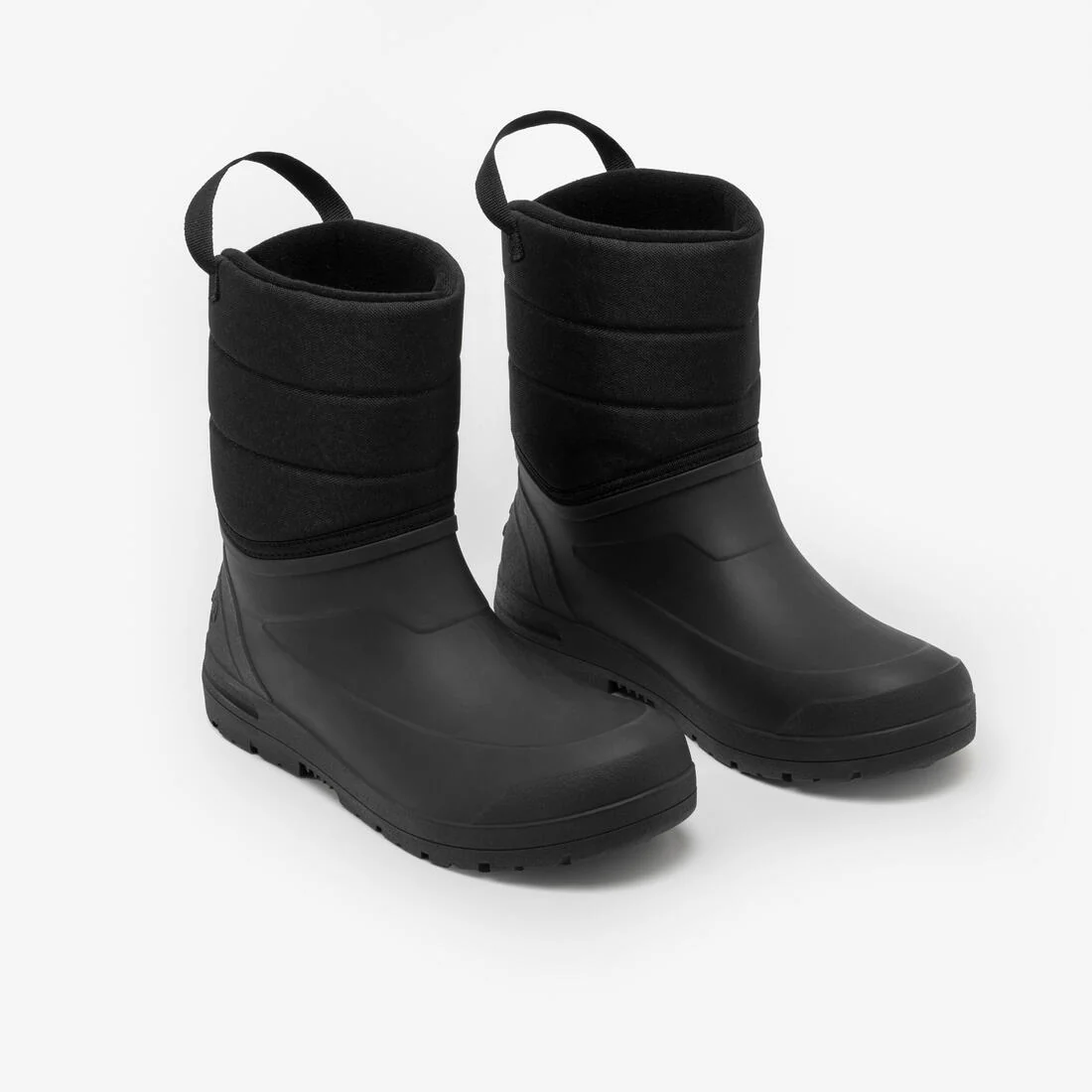 Botas de senderismo nieve cálidas impermeables hombre, NH100 Mid negro - Image 4