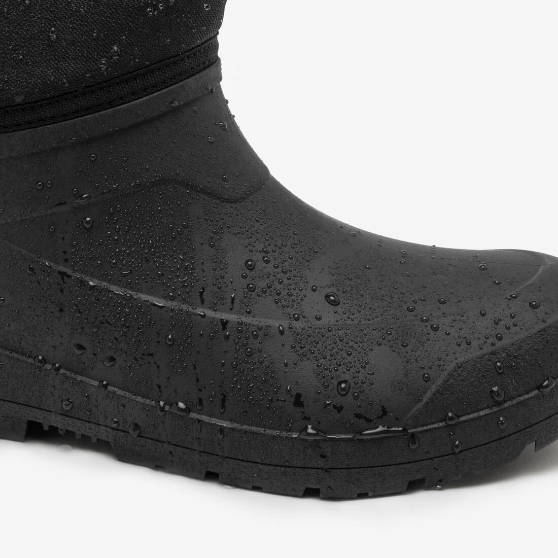 Botas de senderismo nieve cálidas impermeables hombre, NH100 Mid negro - Image 7