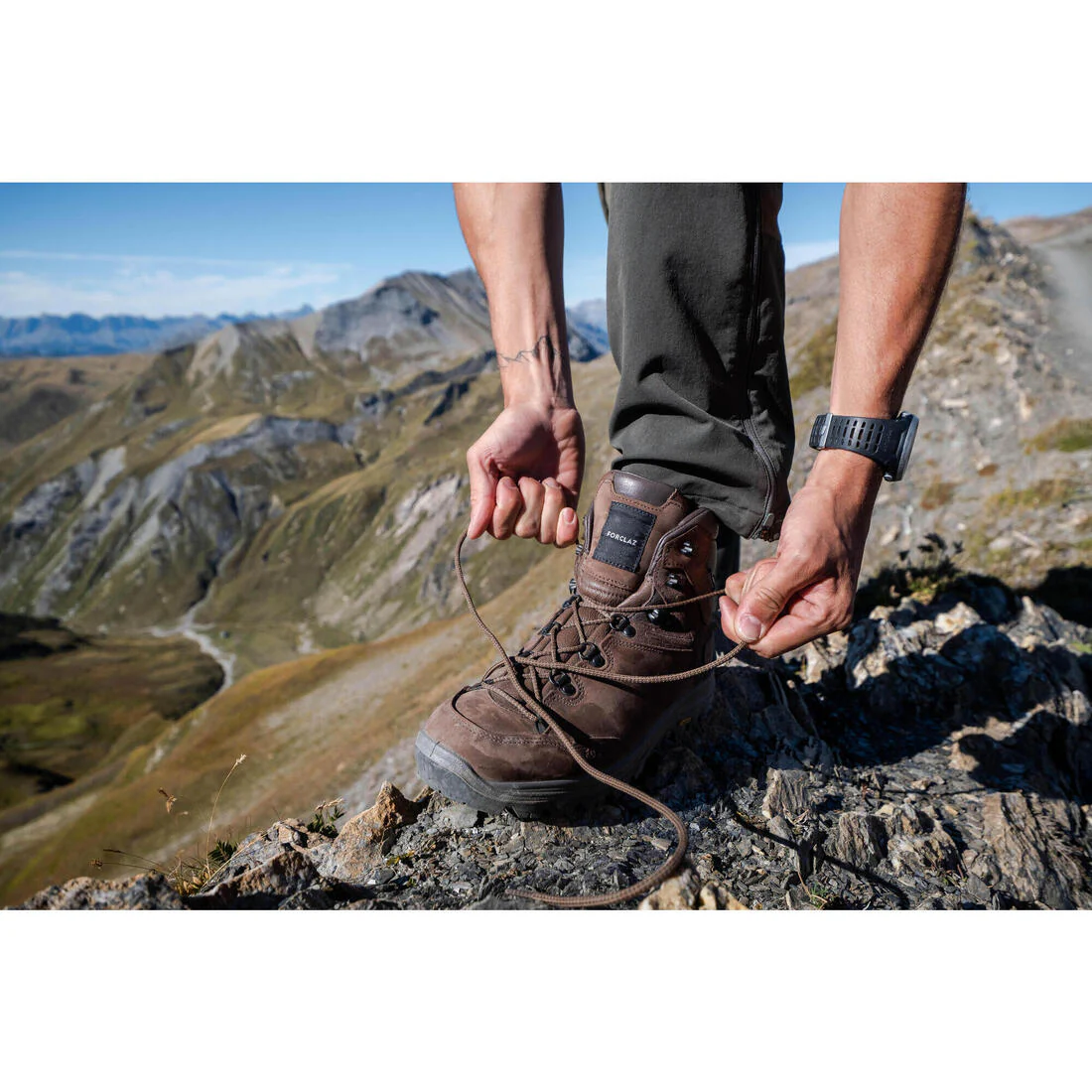 BOTAS DE TREKKING PIEL IMPERMEABLES - MT500 - HOMBRE CAÑA ALTA - Image 9