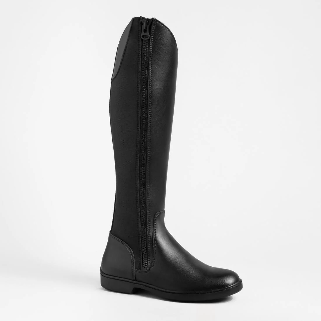Botas Equitación 500 Adultos Negro Sintético