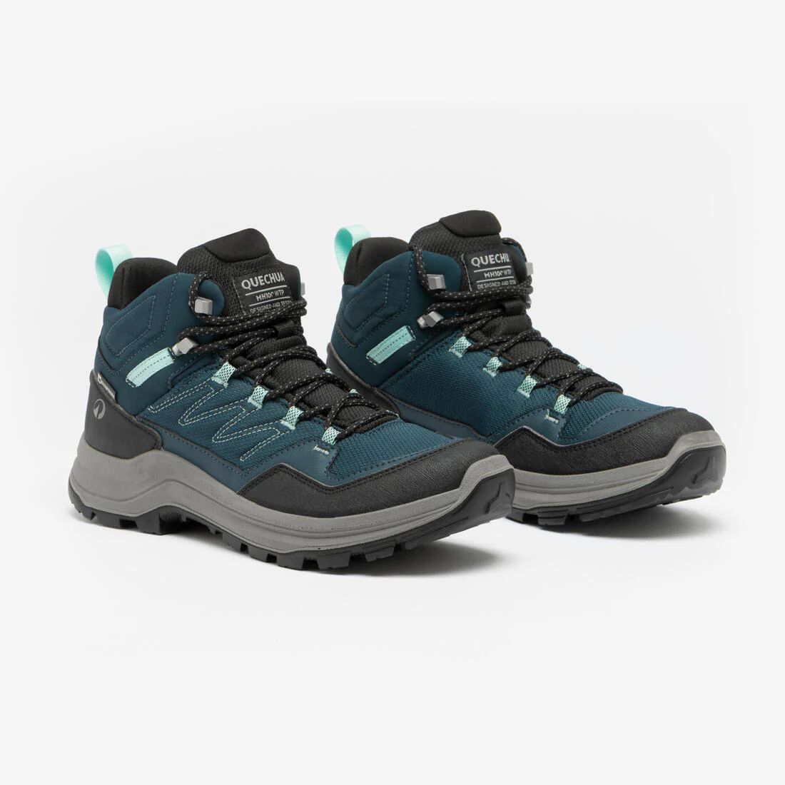 Botas impermeables de senderismo en montaña verdes para mujer MH100 Mid - Image 3
