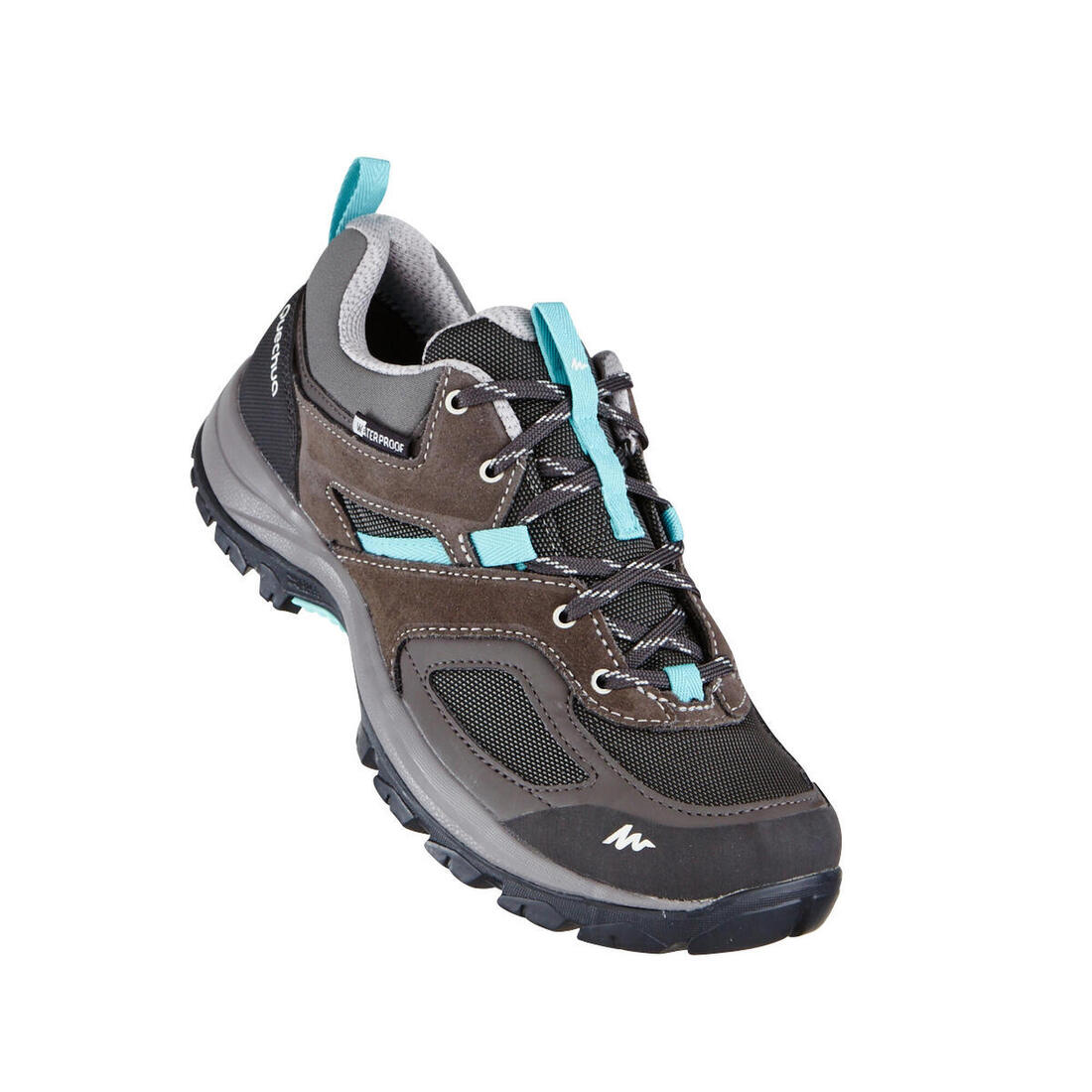 Botas impermeables de senderismo montaña grises/azules para mujer MH100 WTP - Image 35