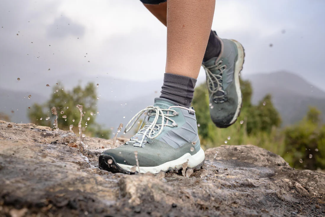 Botas impermeables de senderismo montaña - MH500 Mid verde - Mujer - Image 15