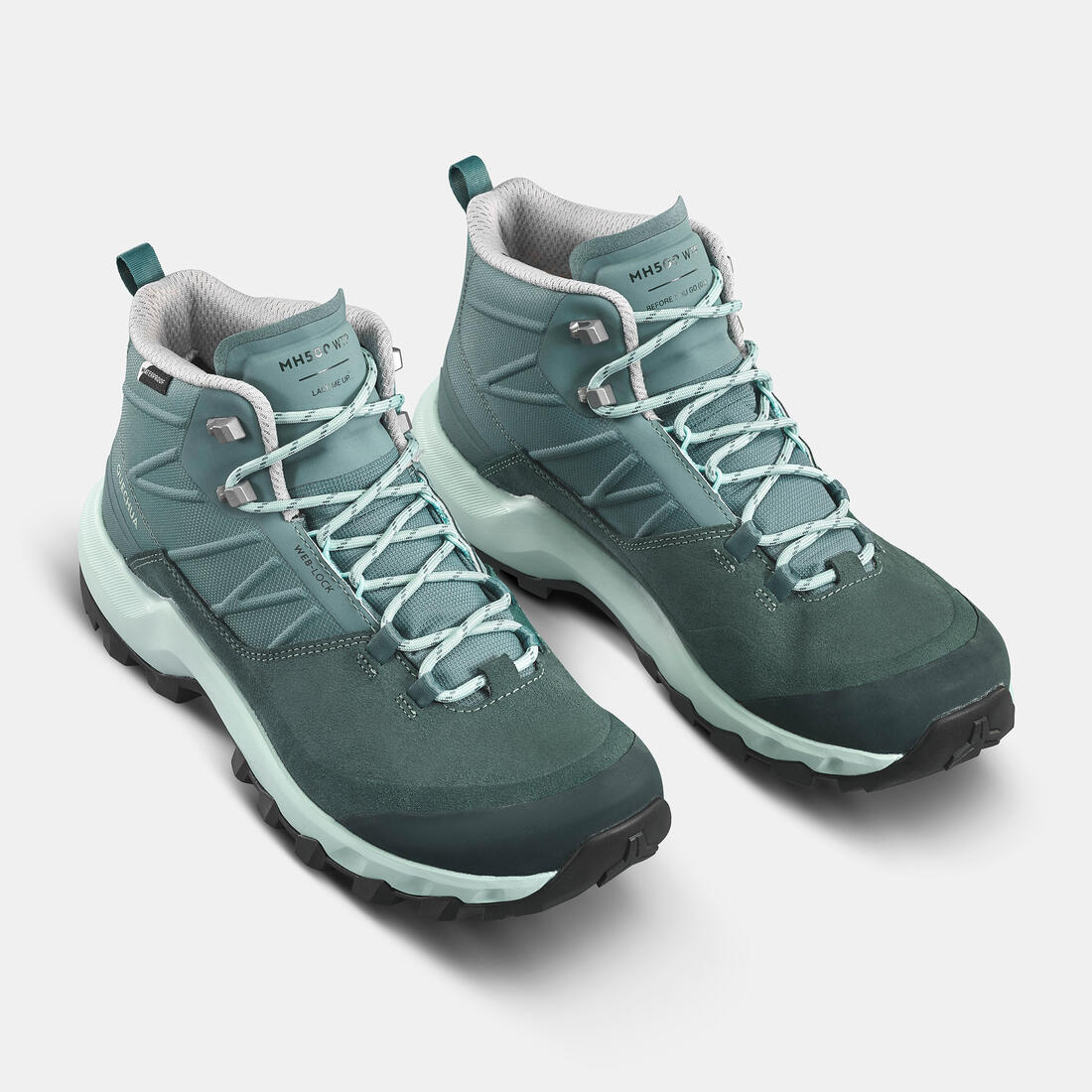 Botas impermeables de senderismo montaña - MH500 Mid verde - Mujer - Image 9