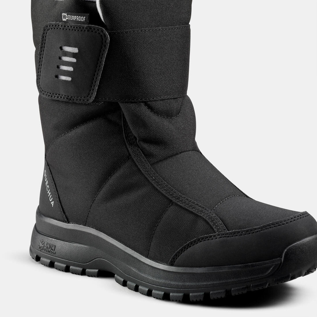 Botas nieve cálidas impermeables de senderismo - SH100 tira autoadherente mujer - Image 5