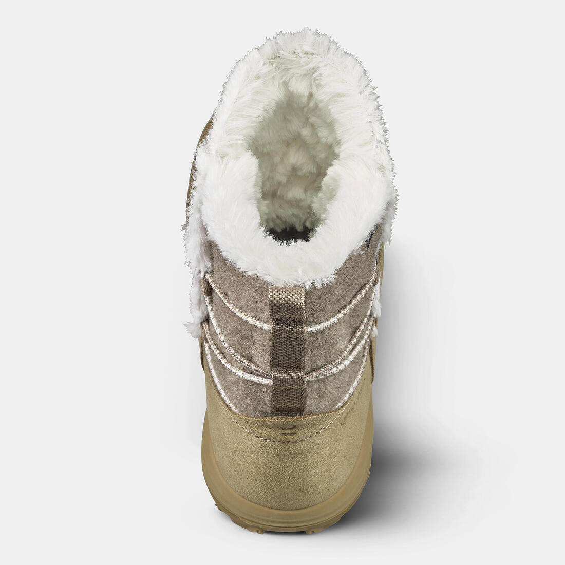 Botas piel de senderismo cálidas e impermeables mujer, NH500 Mid Leather beige - Image 8