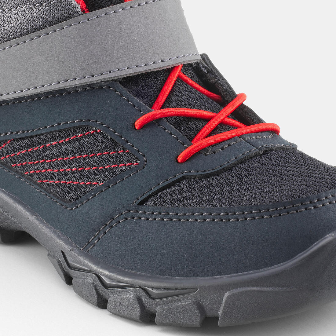 Botas senderismo niños tira autoadherente MH100 MID gris oscuro del 24 a 34 - Image 3