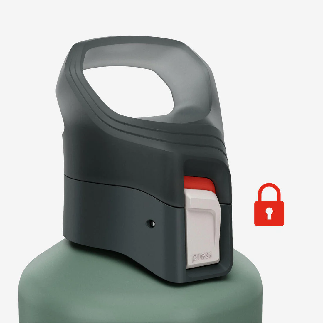 Botella de senderismo de aluminio con tapón apertura rápida de 1 L 500 - Image 19