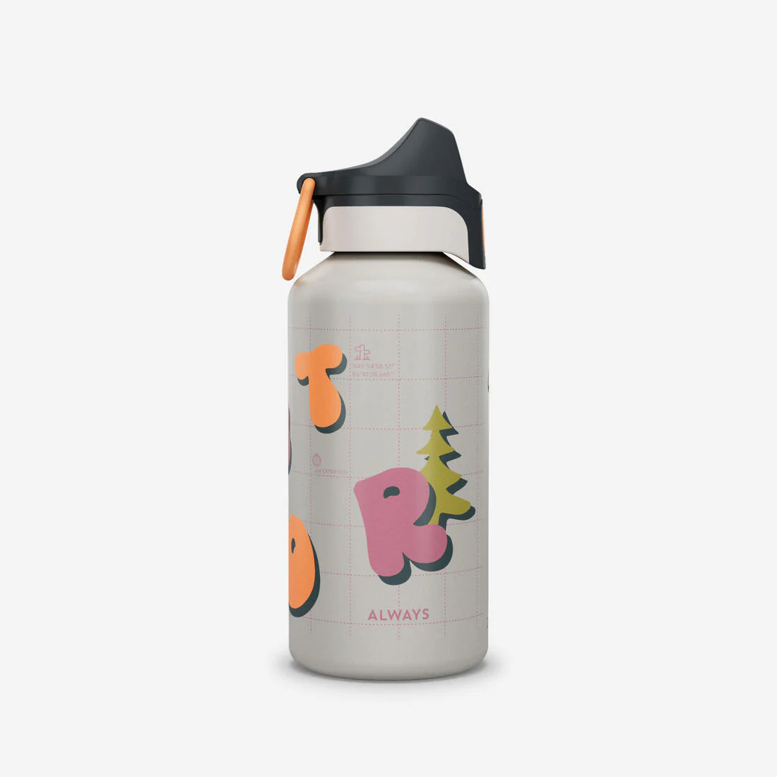 Botella de senderismo de aluminio con tapón instantáneo de 0.6 L para niños 500 - Image 7