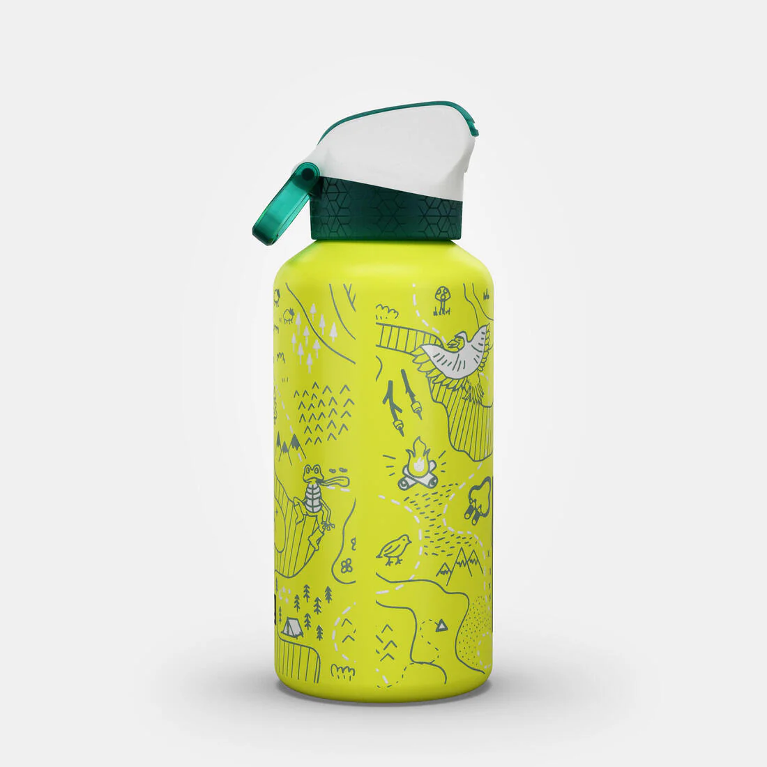 Botella de camping de aluminio con tapón instantáneo de 0.6 L para niños 500 - Image 15