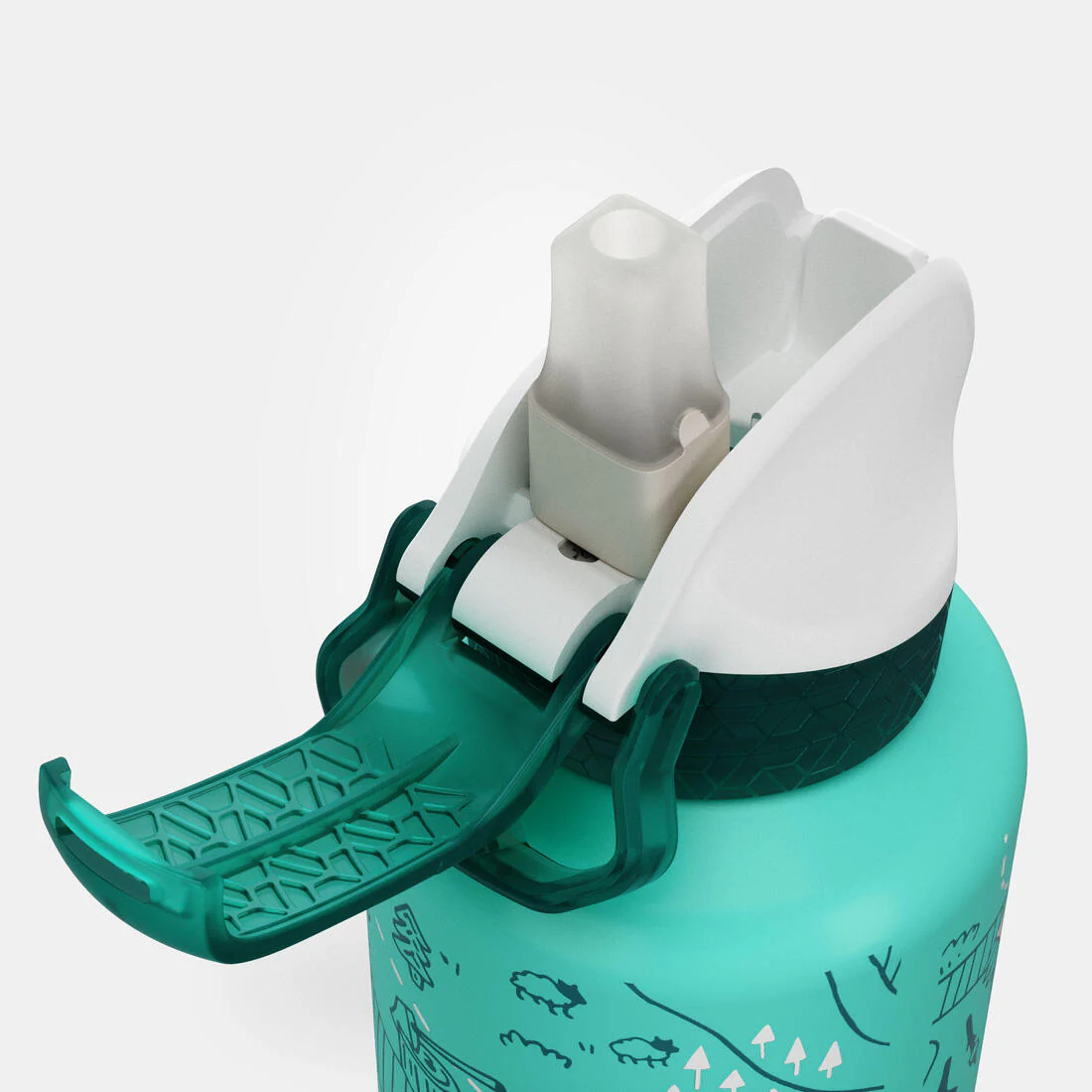 Botella de camping de aluminio con tapón instantáneo de 0.6 L para niños 500 - Image 32