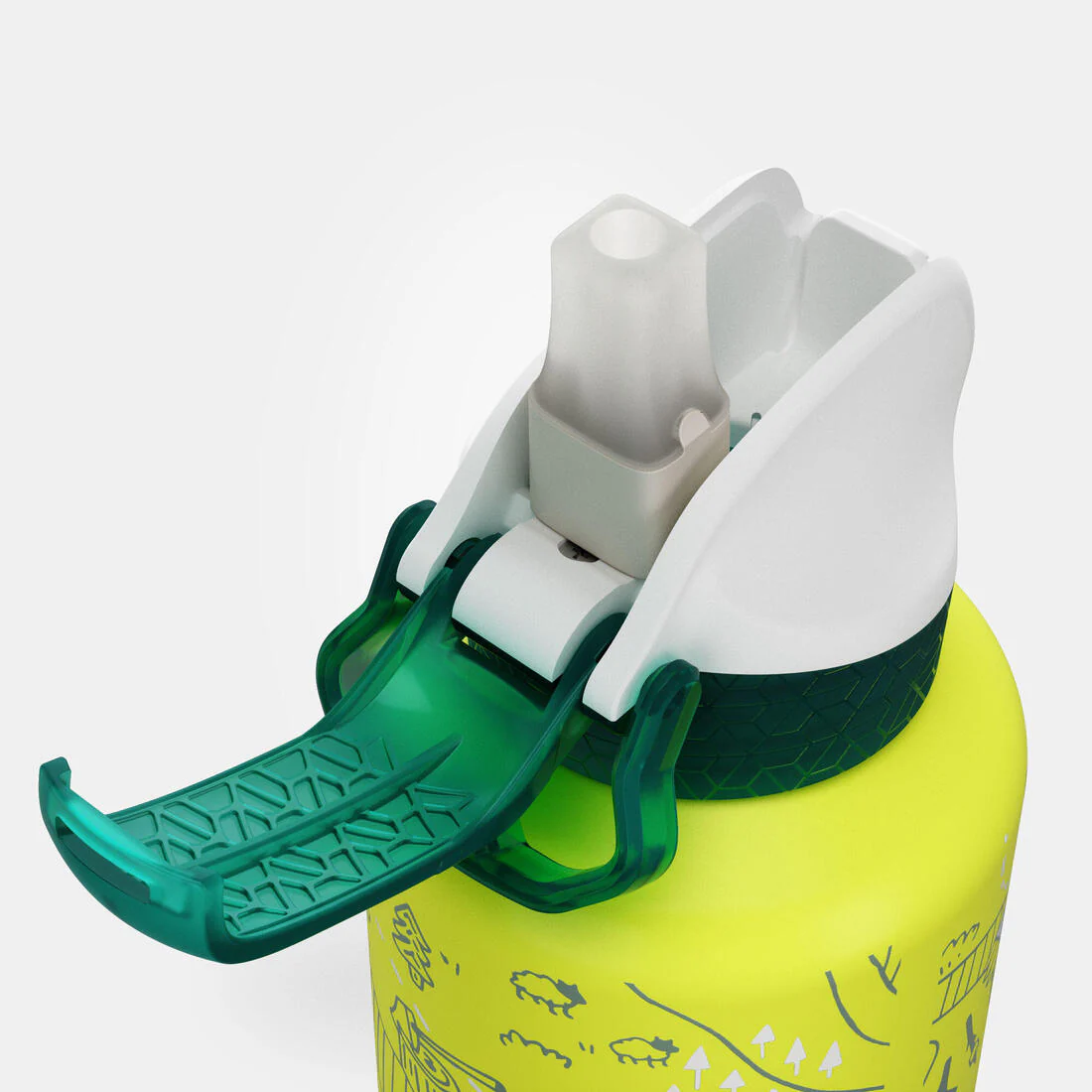 Botella de camping de aluminio con tapón instantáneo de 0.6 L para niños 500 - Image 33