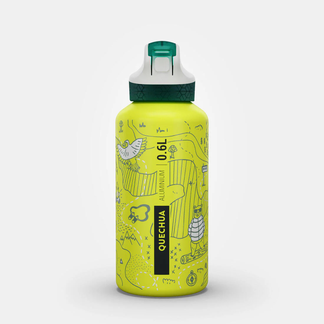 Botella de camping de aluminio con tapón instantáneo de 0.6 L para niños 500 - Image 8