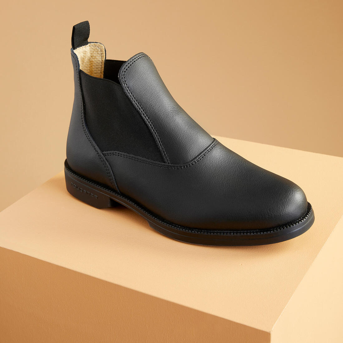 Botines equitación fouganza classic adulto y niño negro - Image 2
