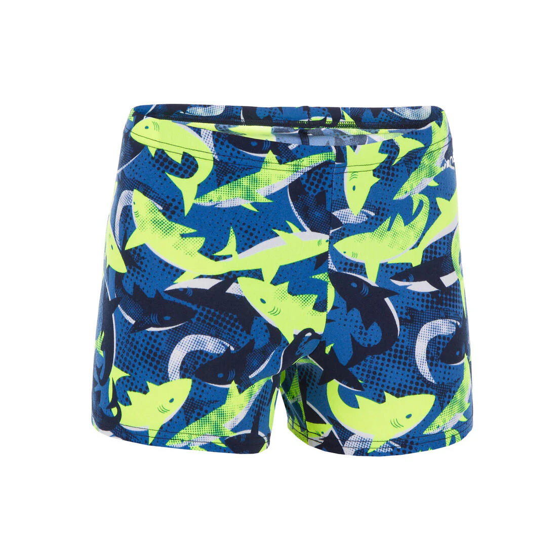 Bóxer de natación negro con amarillo para niño y adolescente 500 Fitib - Image 9