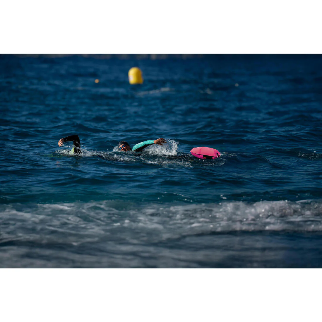 Boya de natación en mar abierto con red exterior naranja 100 - Image 8