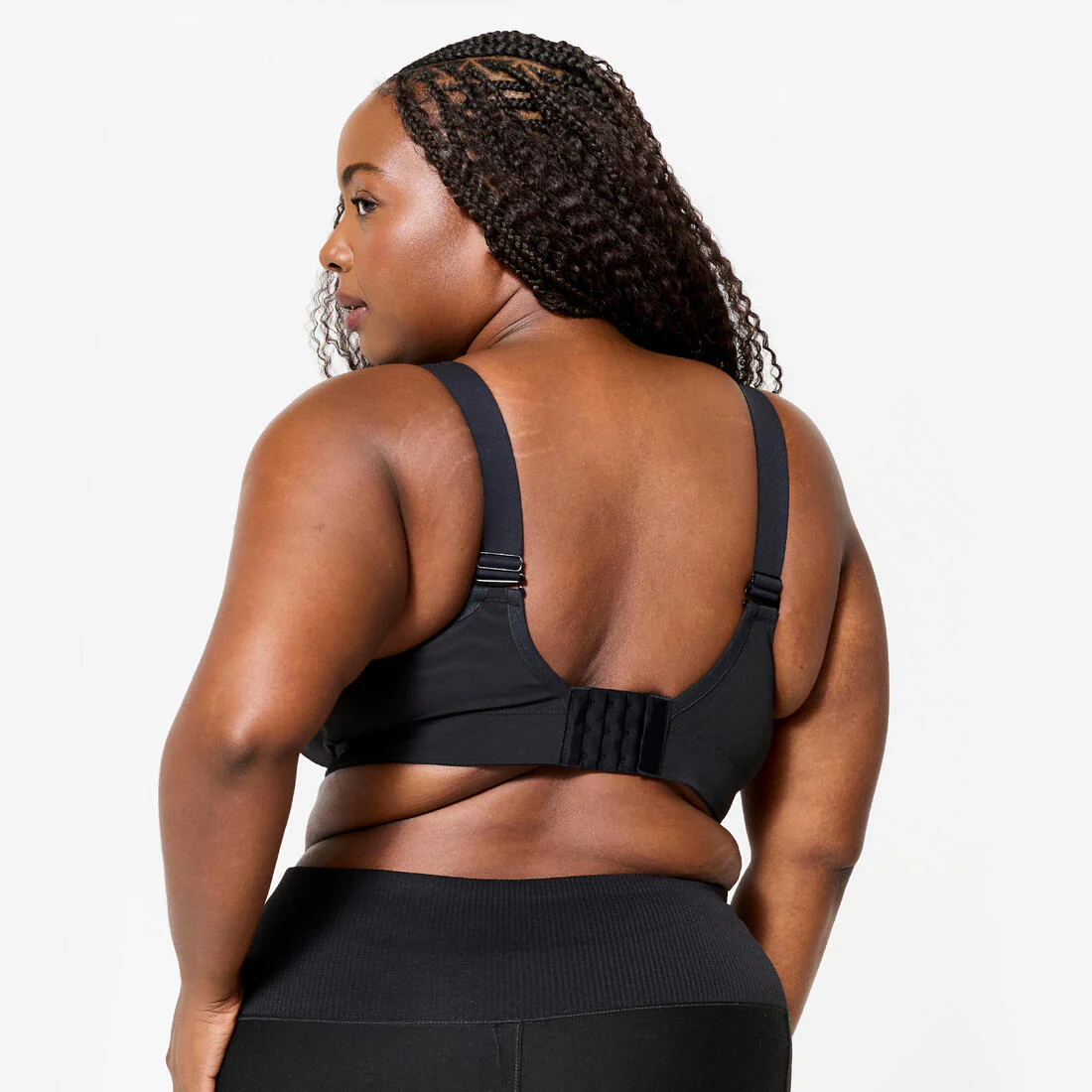 Brassiere de running de tirantes cruzables con copas E a H negro para mujer - Image 3