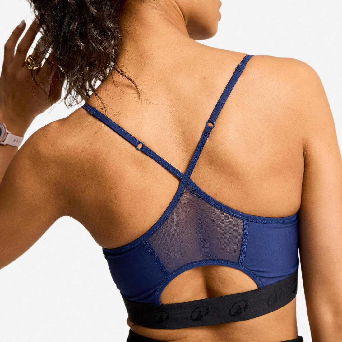 Brassiere-top de fitness con tirantes finos de sujeción ligera para mujer - Image 12