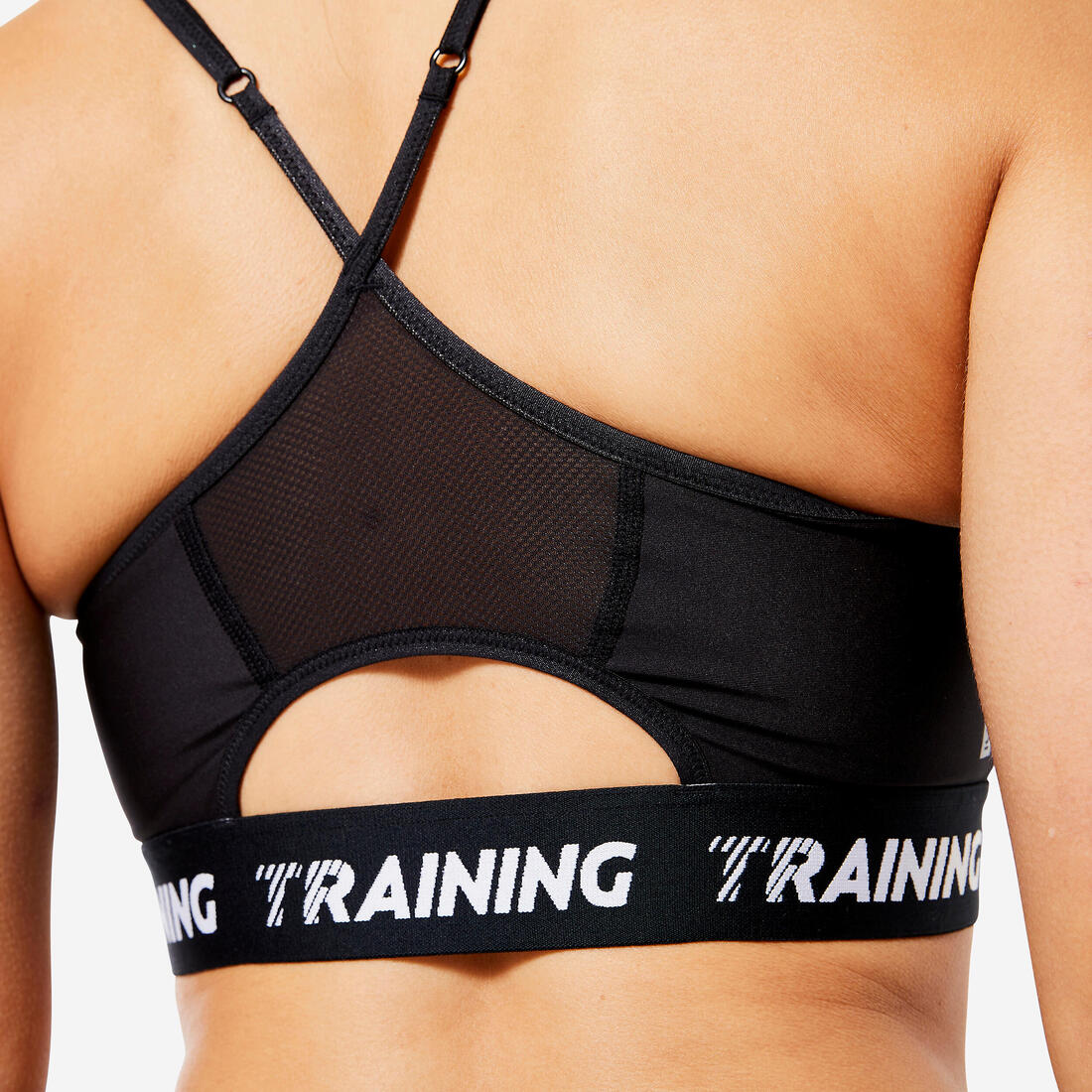 Brassiere-top de fitness con tirantes finos de sujeción ligera para mujer - Image 14