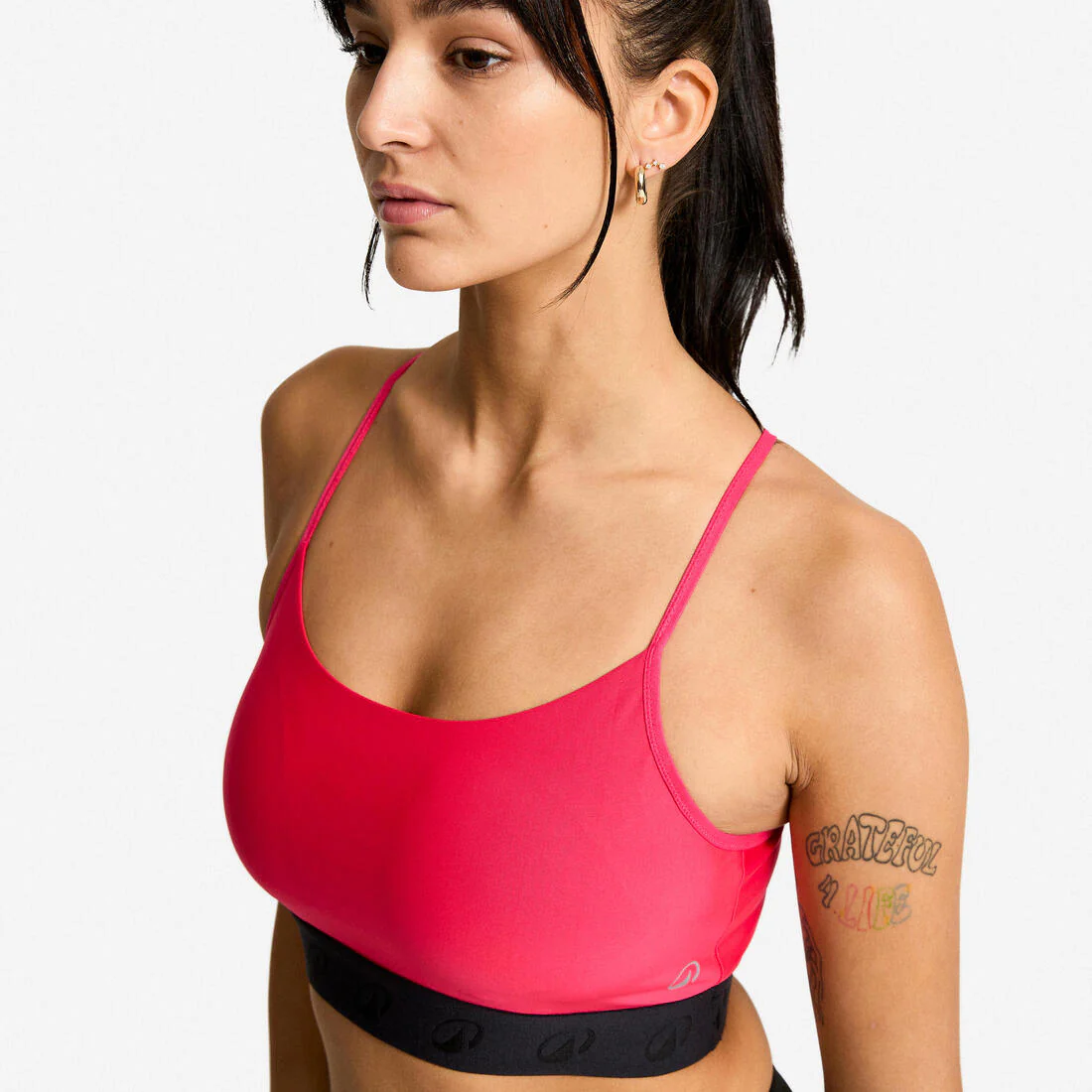 Brassiere-top de fitness con tirantes finos de sujeción ligera para mujer - Image 19