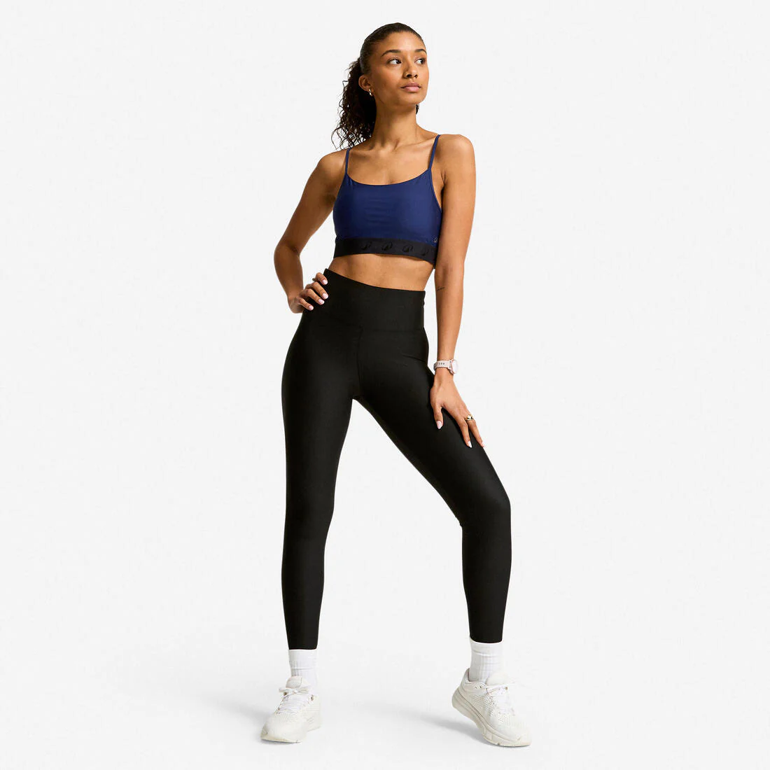 Brassiere-top de fitness con tirantes finos de sujeción ligera para mujer - Image 7