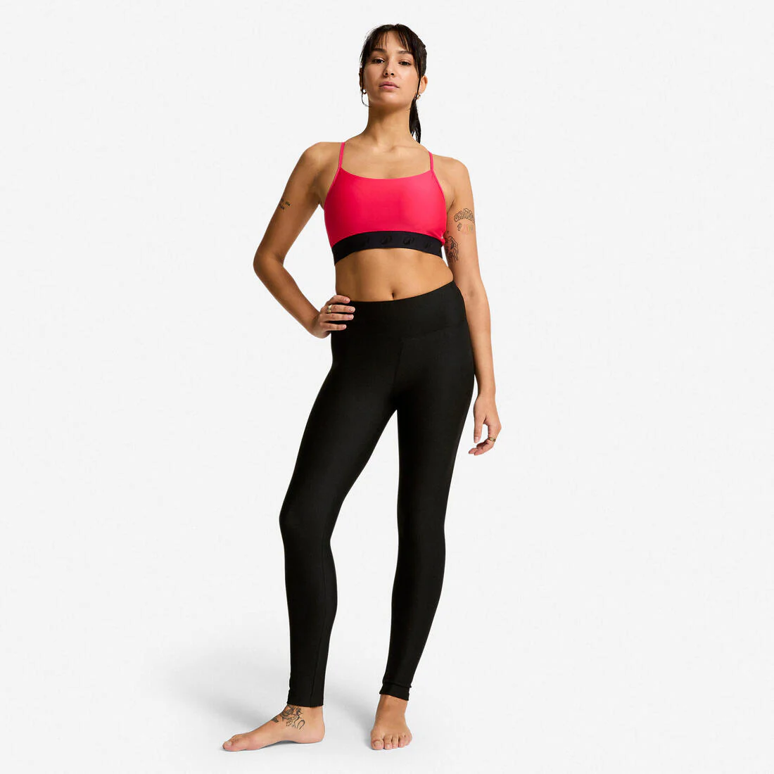 Brassiere-top de fitness con tirantes finos de sujeción ligera para mujer - Image 8