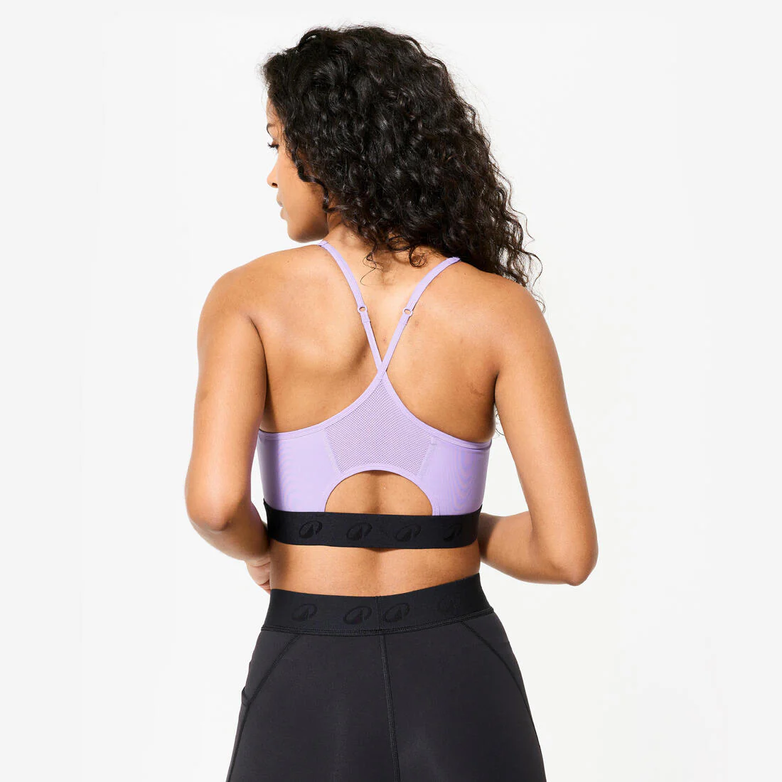 Brassiere-top de fitness con tirantes finos de sujeción ligera para mujer - Image 9