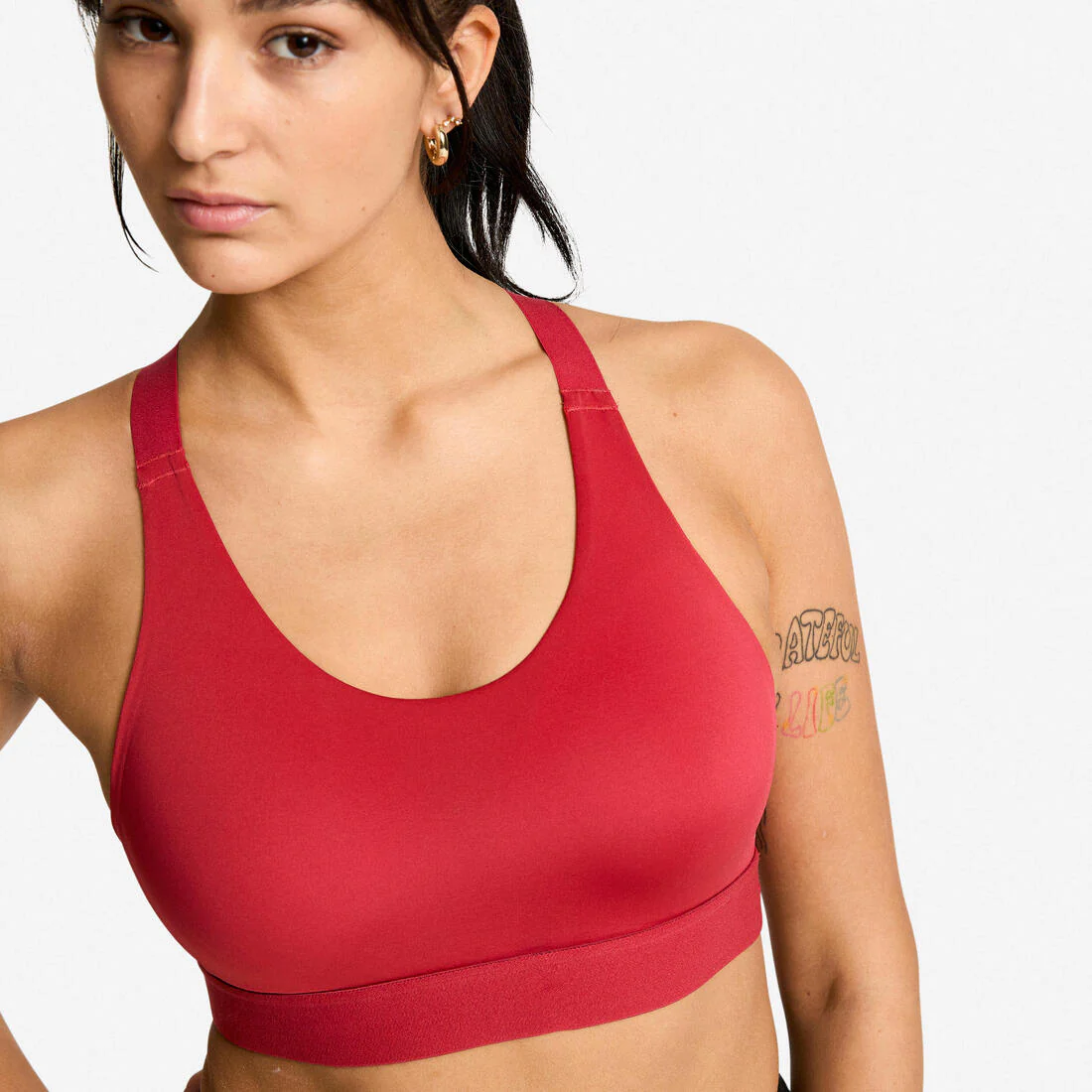 Brassiere-top de fitness de sujeción alta ajustable verde salvia para mujer - Image 9