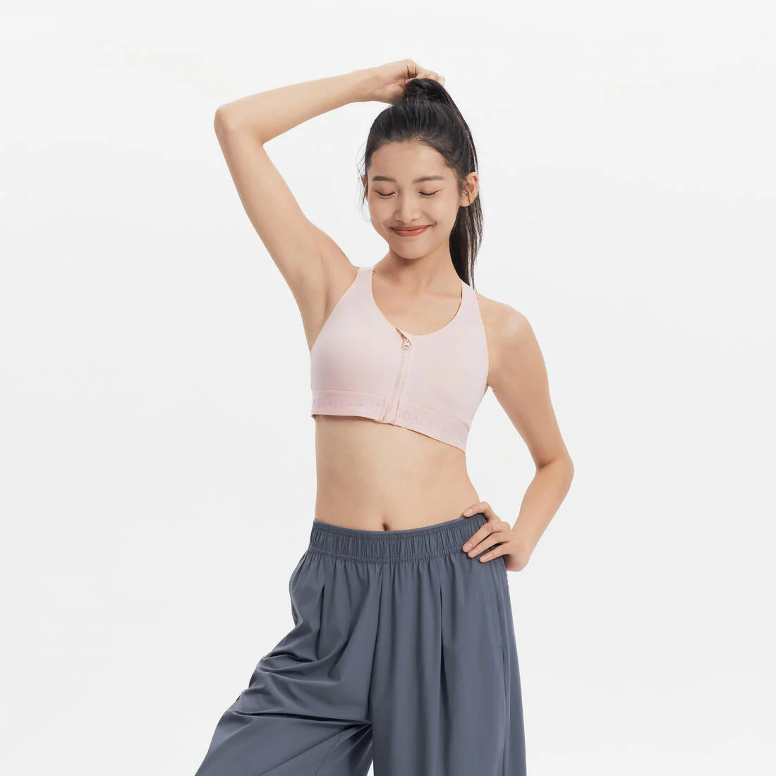 Brassiere-top de fitness de sujeción alta para mujer