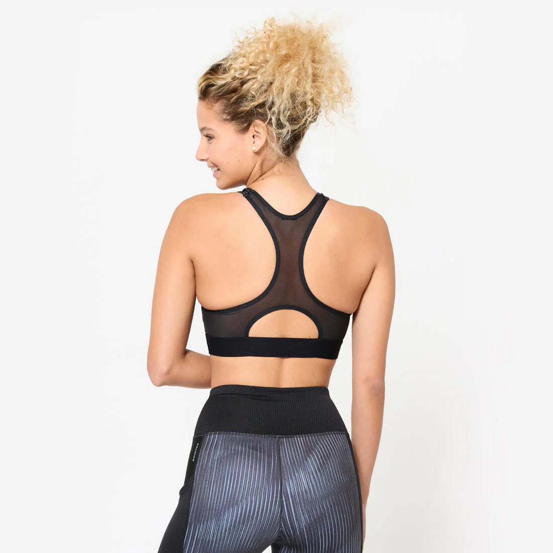 Brassiere-top de fitness de sujeción moderada con espalda de natación para mujer - Image 3
