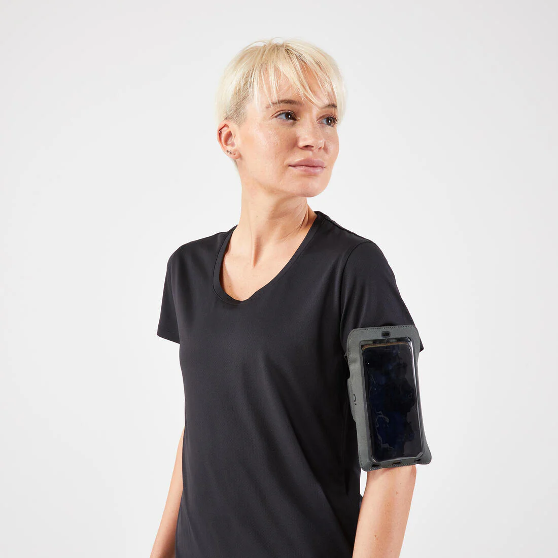 Brazalete de running para celular muy grande negro para hombre y mujer Kiprun - Image 19