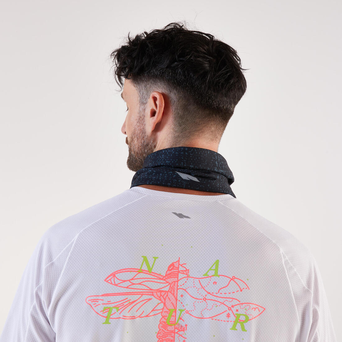 Cubrecuellos de running gris con verde unisex Kiprun - Image 8