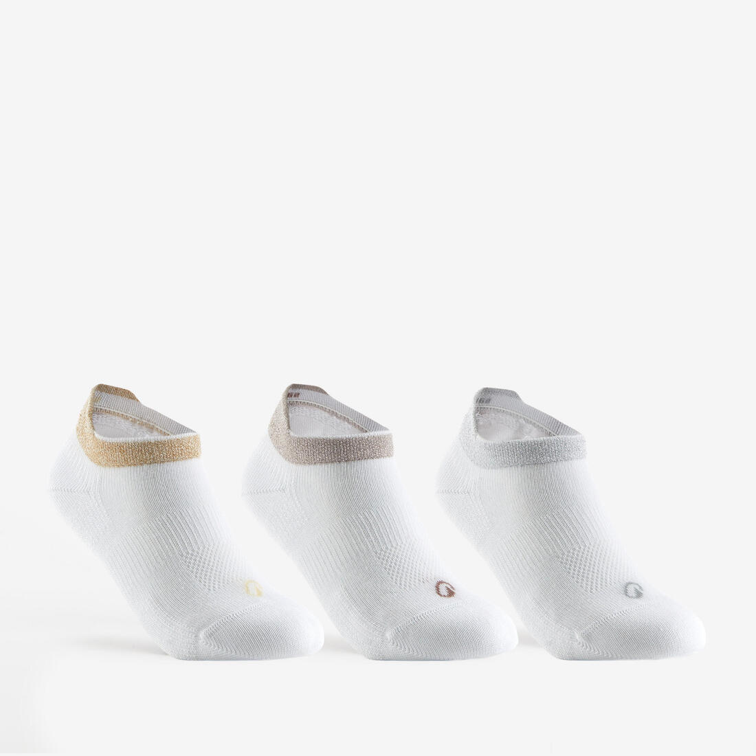 Calcetines cortos blanco y para niños Artengo RS 160 x3 - Image 3