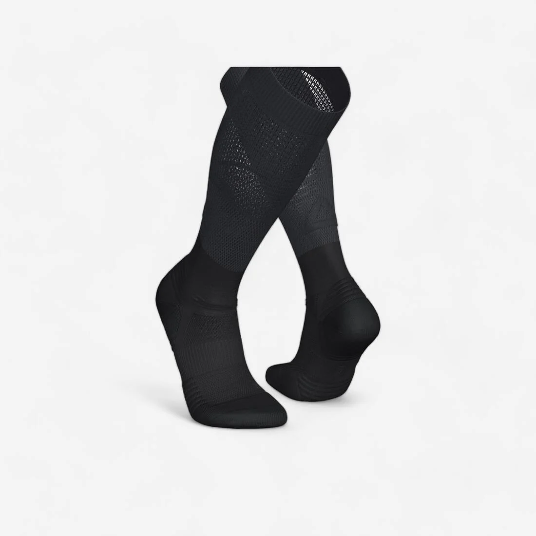 Calcetines de compresión de running negros Kiprun 500
