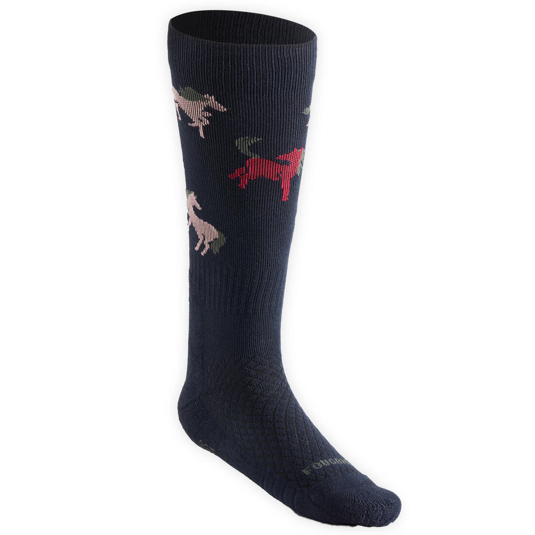 Calcetines de equitación azul verdoso y para niños SKS 500, paquete de 2 - Image 2