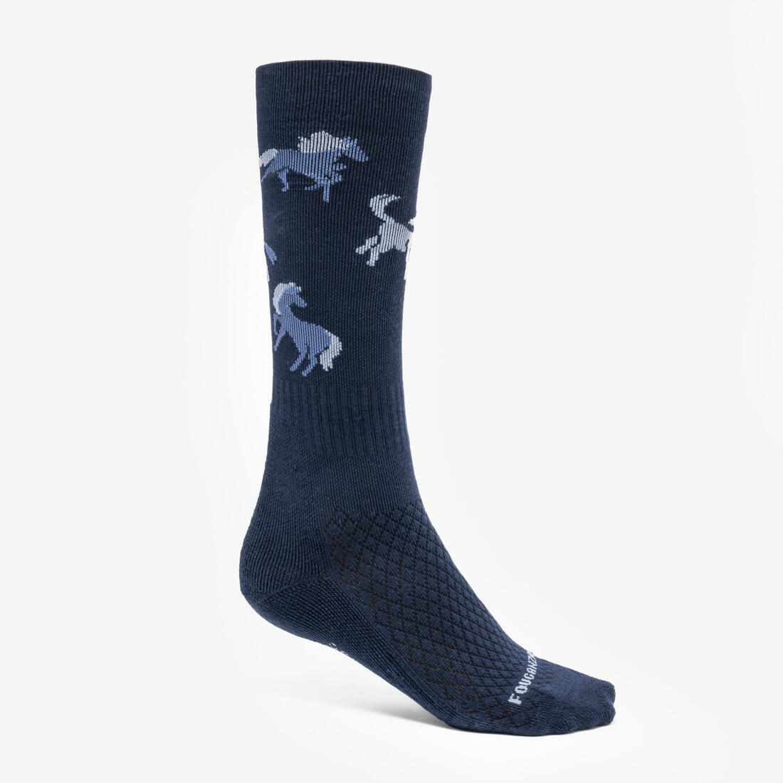 Calcetines de equitación azul verdoso y para niños SKS 500, paquete de 2 - Image 5