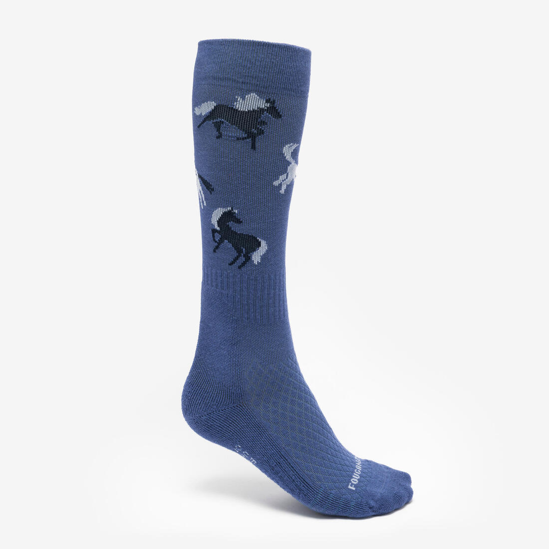 Calcetines de equitación azul verdoso y para niños SKS 500, paquete de 2 - Image 7