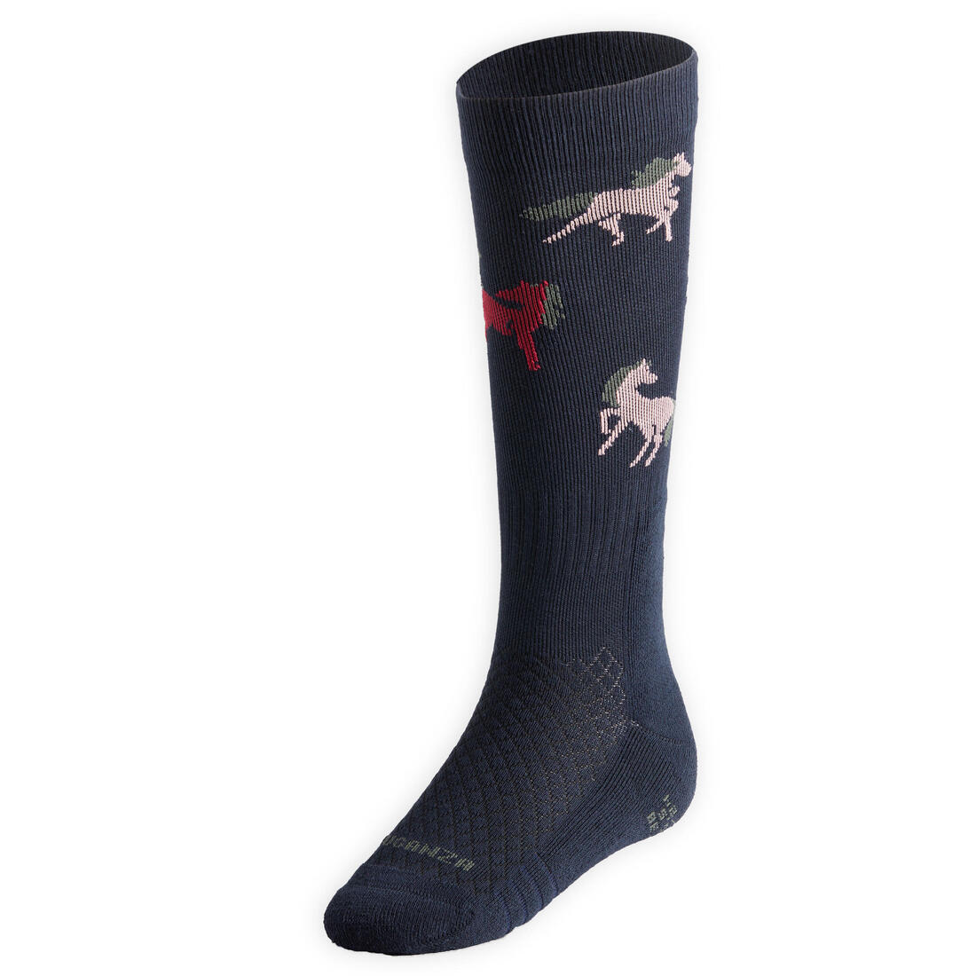 Calcetines de equitación azul verdoso y para niños SKS 500, paquete de 2 - Image 8