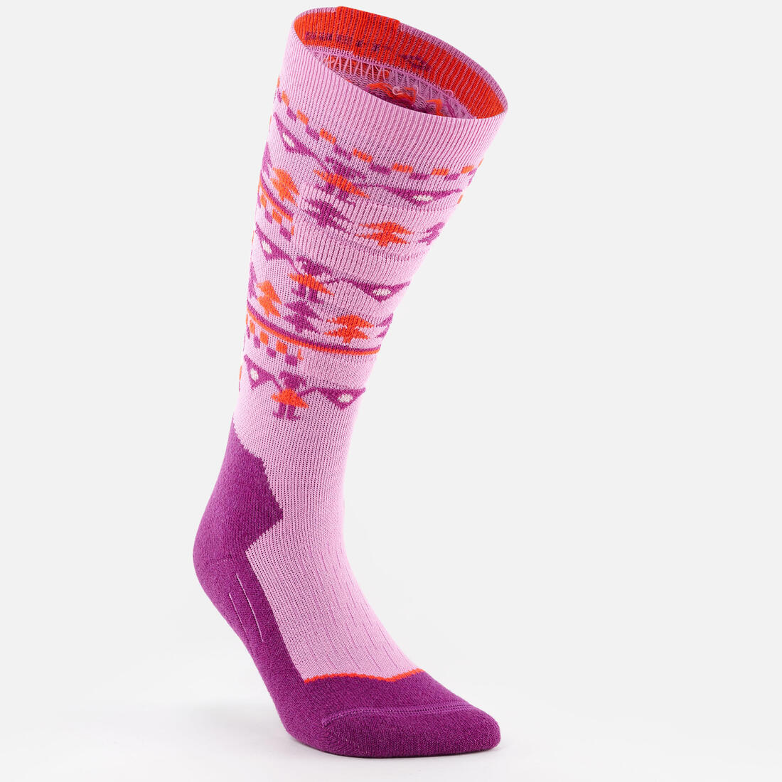 CALCETINES DE ESQUÍ Y SNOWBOARD NIÑOS 500 - MOTIVOS ROSAS - Image 2