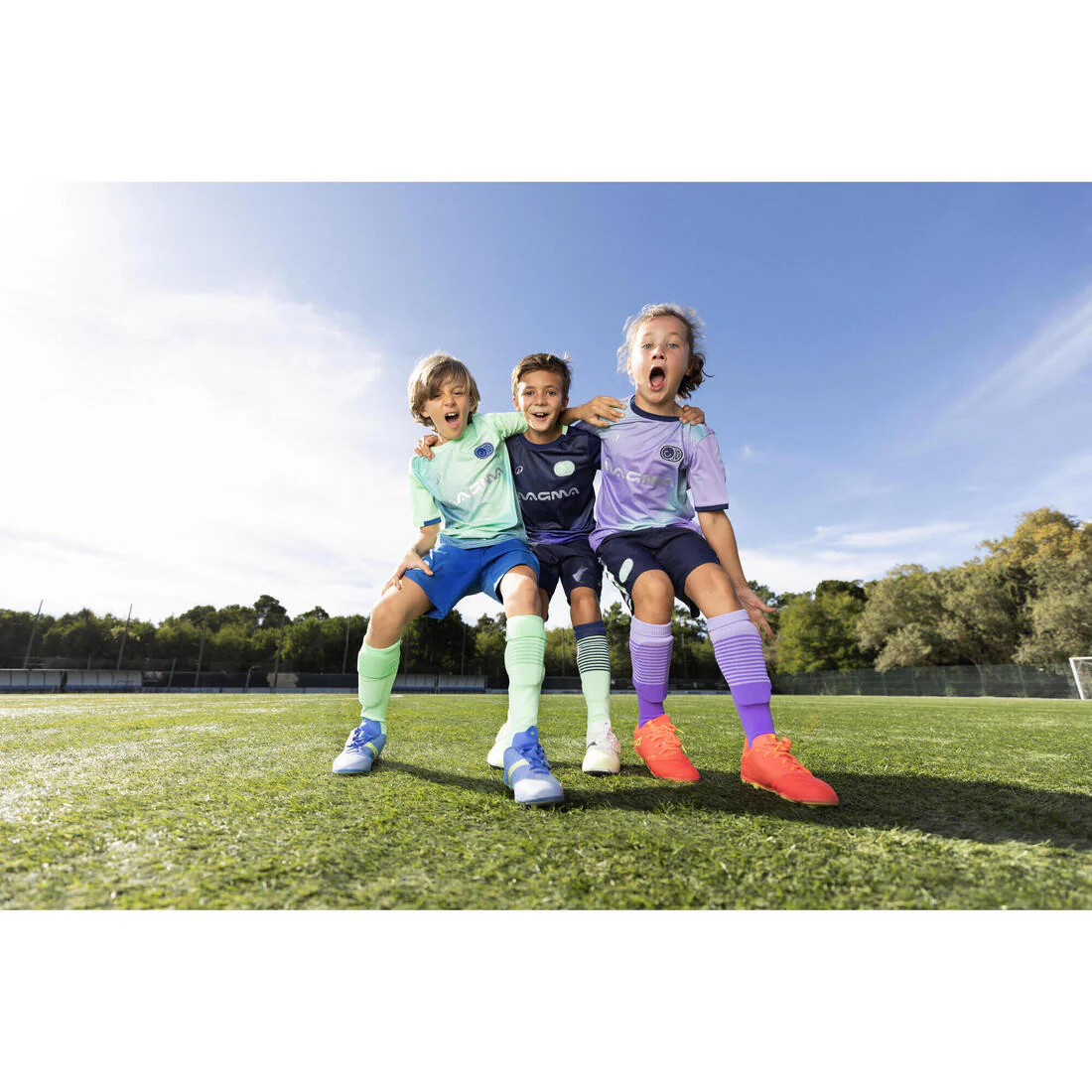 Calcetines de futbol con rinoceronte azul marino con Viralto Kids Roar - Image 13