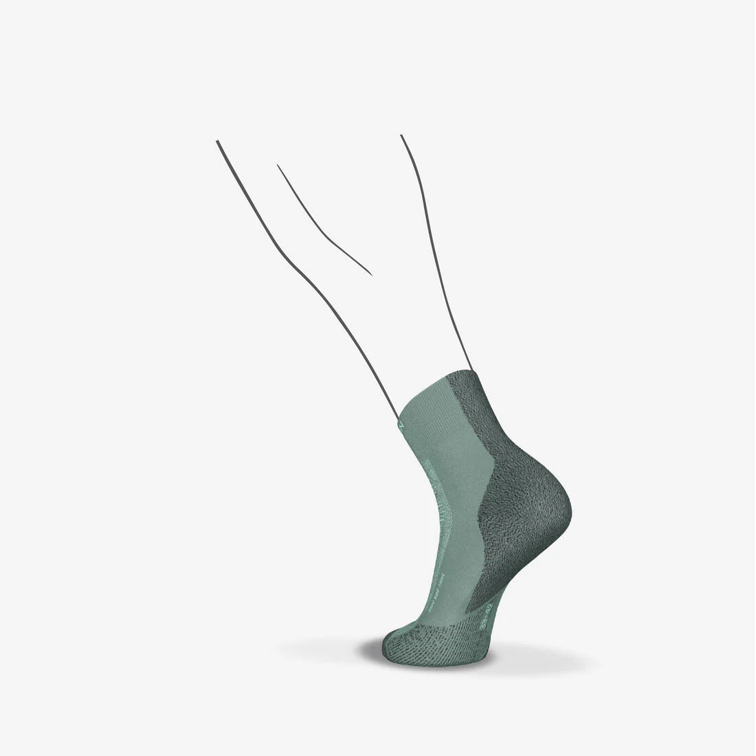 Calcetines de running delgados de altura media blancos Kiprun Run 900 - Image 15