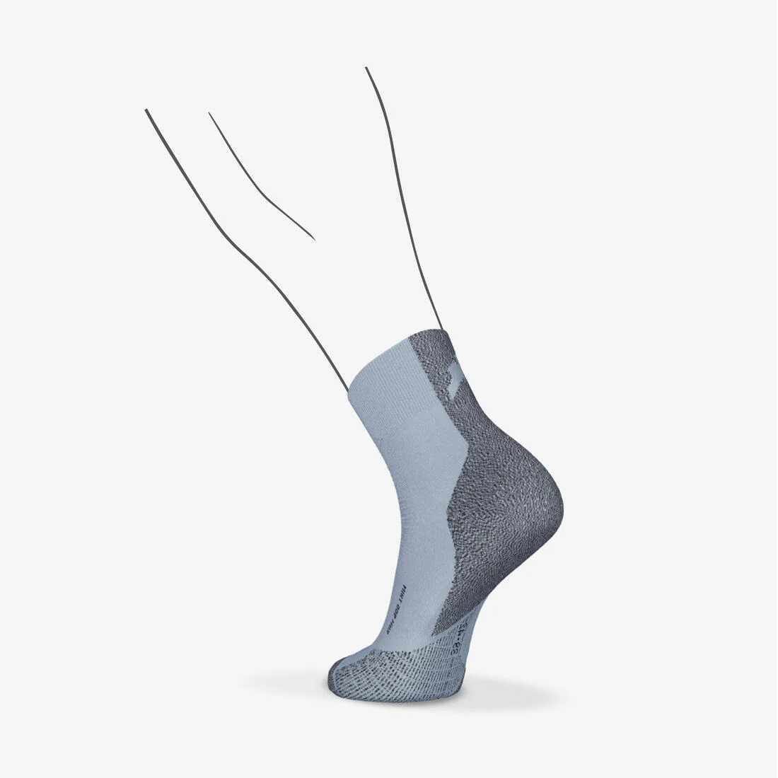 Calcetines de running delgados de altura media blancos Kiprun Run 900 - Image 18