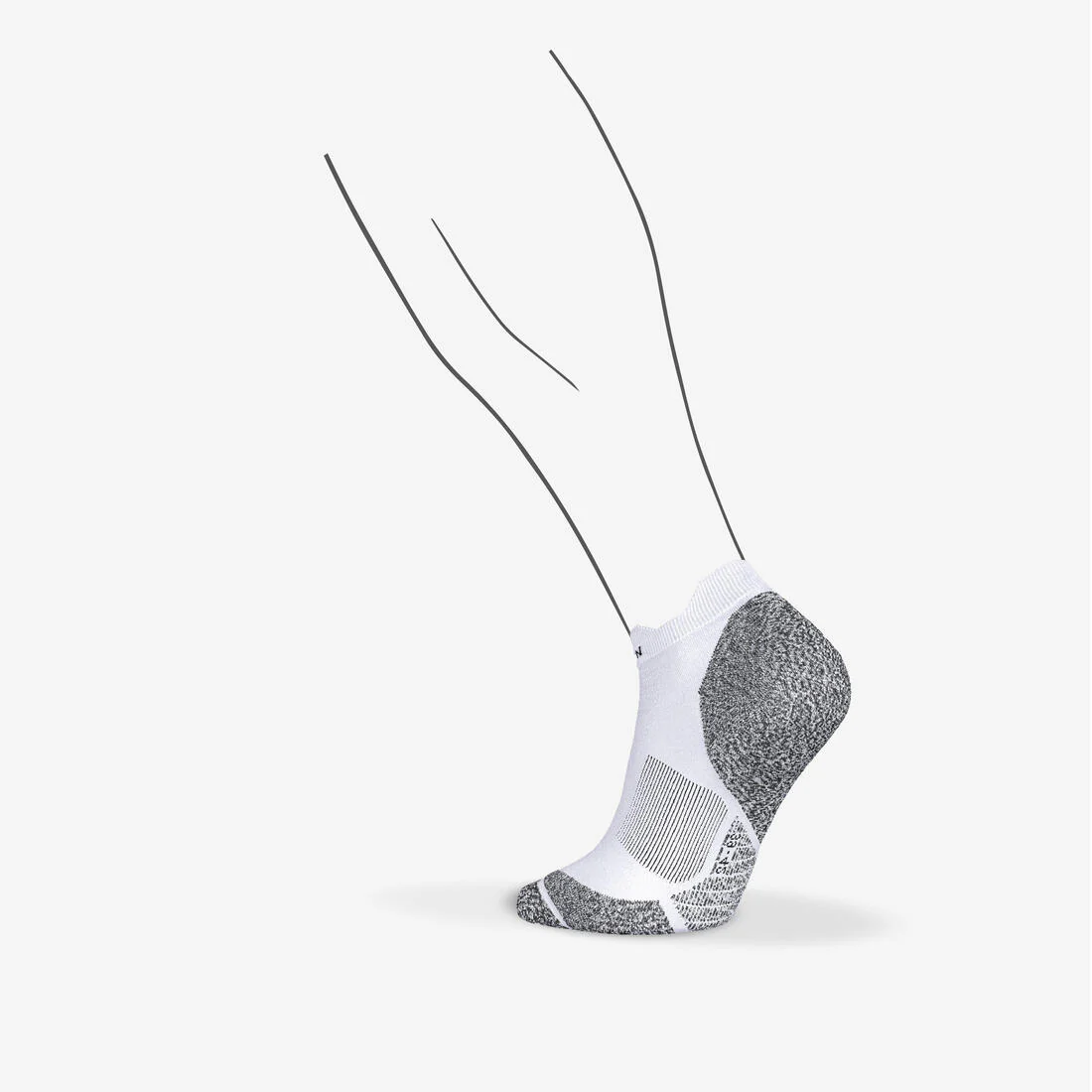 Calcetines de running delgados e invisibles azules Kiprun Run 900 - Image 4