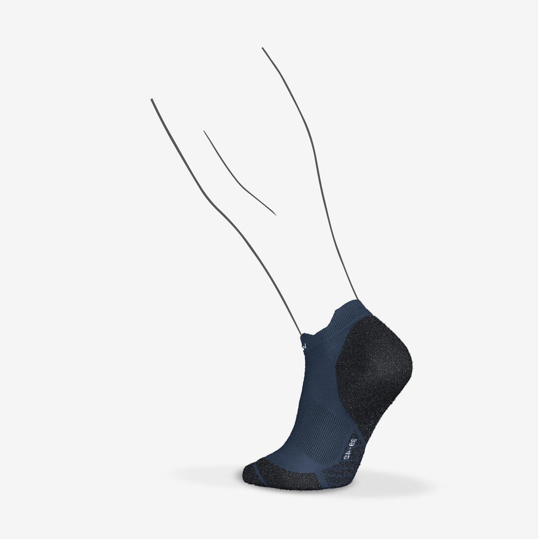 Calcetines de running delgados e invisibles azules Kiprun Run 900 - Image 6