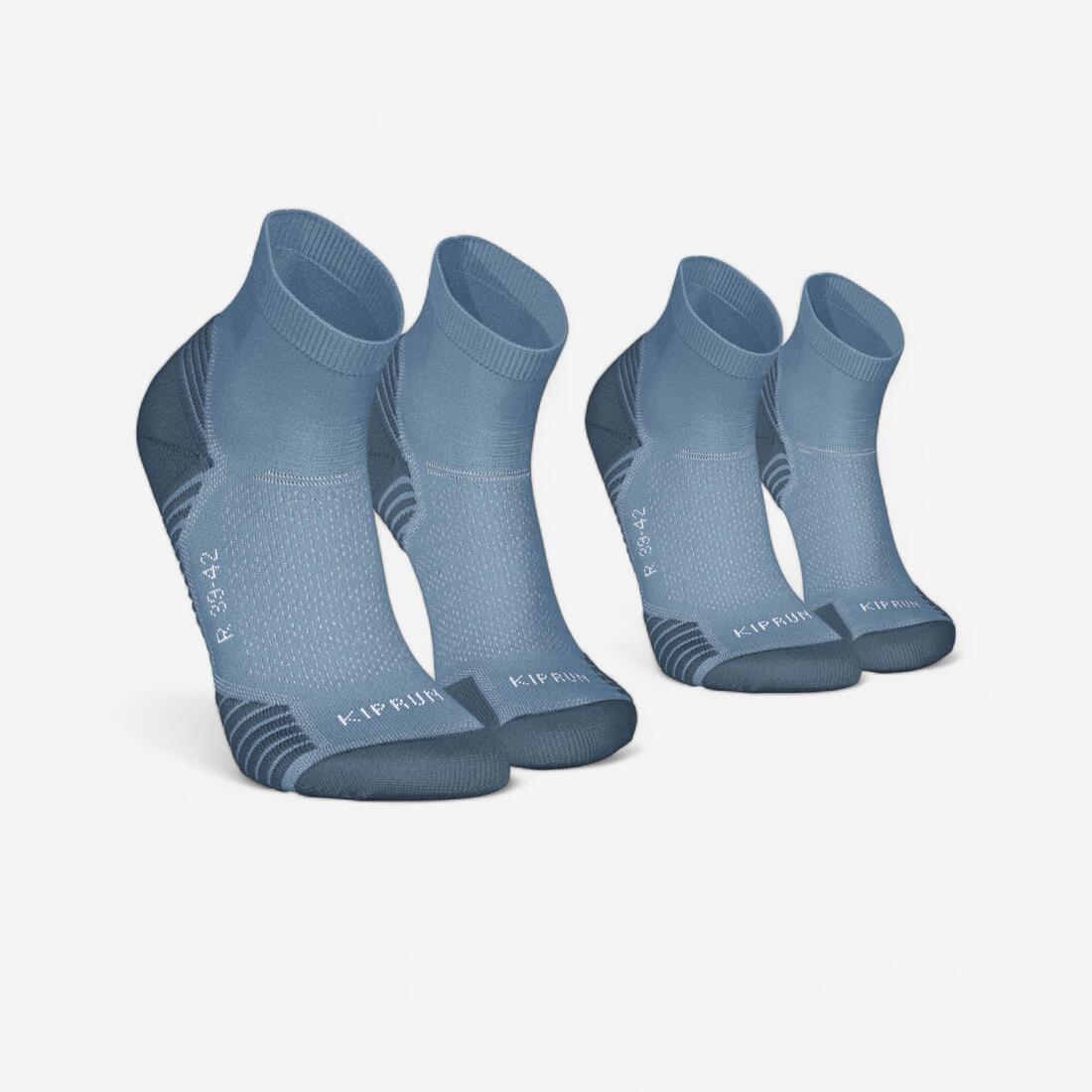 Calcetines de running gruesos medios RUN500 (2 pares)