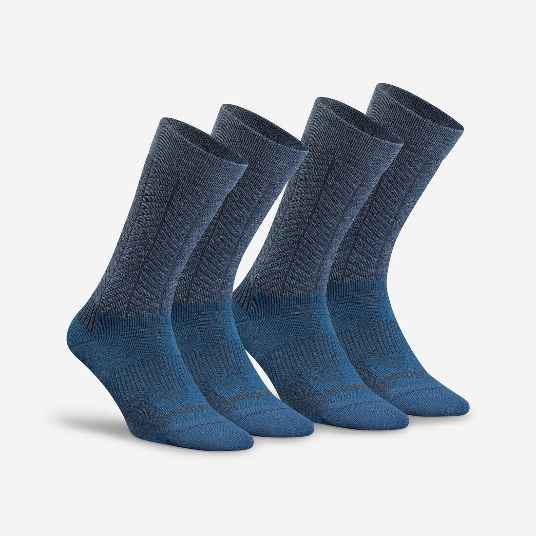 Calcetines de senderismo cálidos de altura media negros SH500 - Image 3